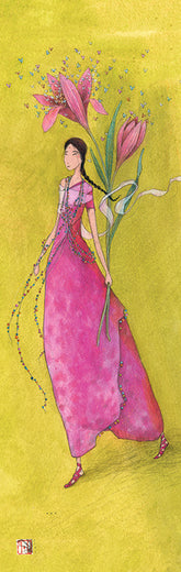 MARCAPAGINAS AMARILLO CHICA VESTIDO MORADO GAELLE BOISSONNA | 15 UNIDADES | (PICTURA)